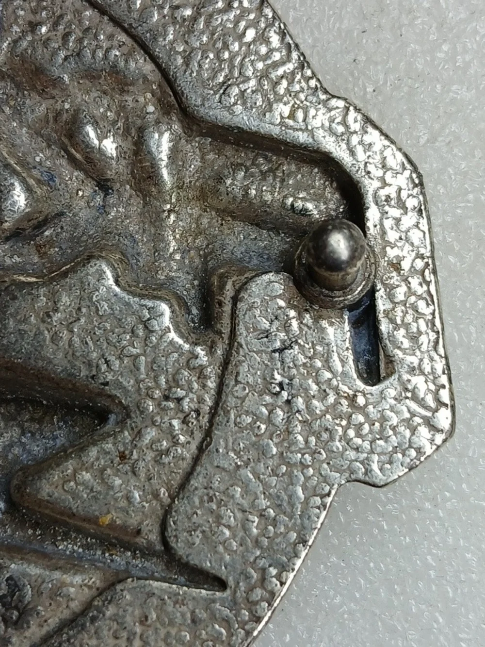 Akademiks Silver Fist Lightning Medallion Belt Buckle